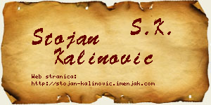 Stojan Kalinović vizit kartica